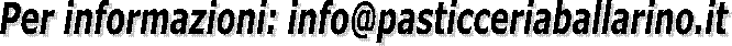 Pasticceria
Fratelli Ballarino
Montoggio (Ge)
